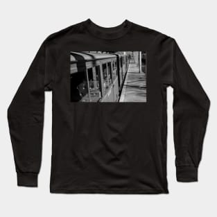 Vintage railway carriages at the station Long Sleeve T-Shirt